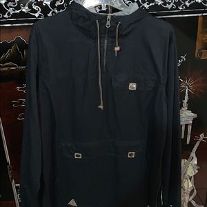 Jacket. Navy colored. Kept in good condition.